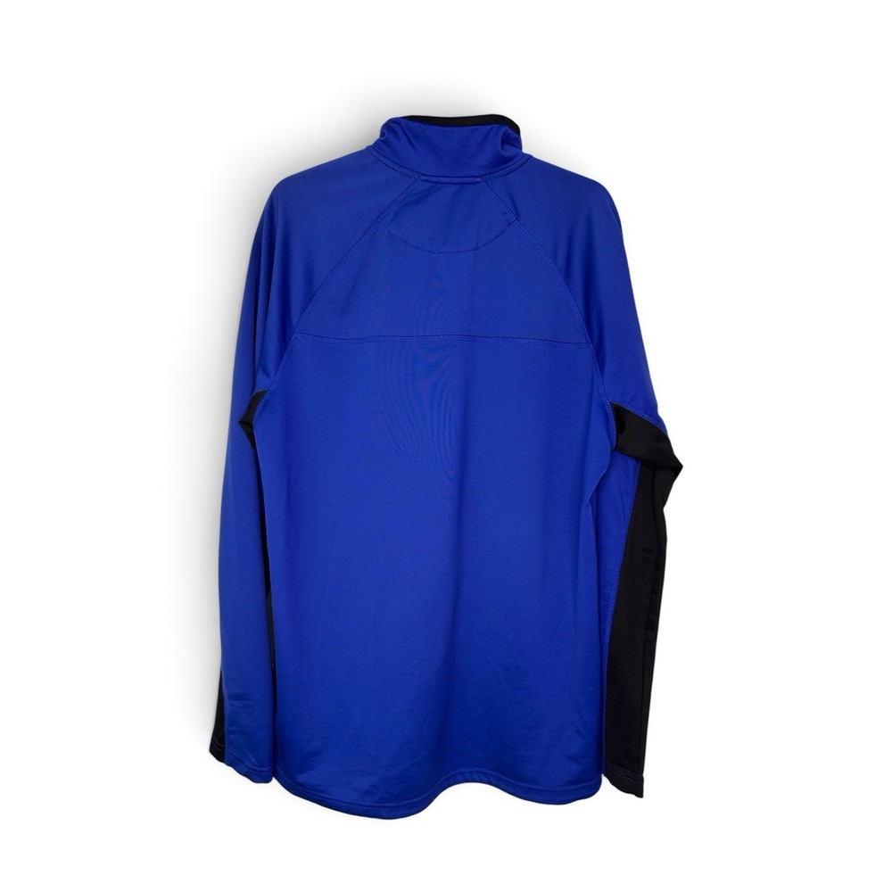 FILA Men's L Blue Black Quarter Zip Performance Pullover Chest Pocket - Picture 2 of 9